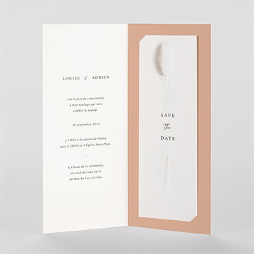 Faire-part mariage bel éclat - Intérieur du faire-part