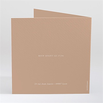 Faire-part mariage engagés fleur séchée - Dos du faire-part