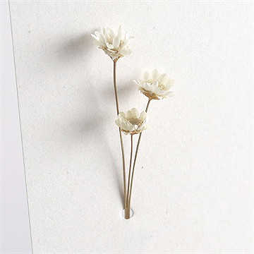 Faire-part mariage poésie boheme fleur séchée - Vue zommée