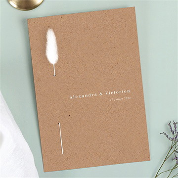 Faire-part mariage capsule champetre fleur séchée