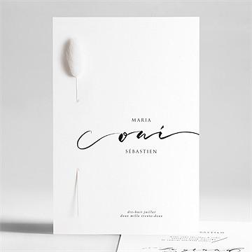 Faire-part mariage elle a dit oui fleur séchée - Vue d'ensemble