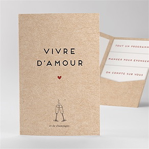 Faire-part mariage champagne