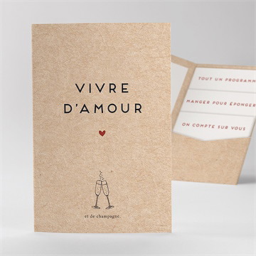 Faire-part mariage champagne
