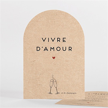 Faire-part mariage champagne arche