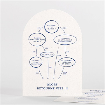 Faire-part mariage allez viens ! arche