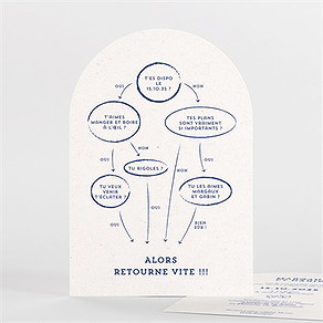Faire-part mariage allez viens ! arche