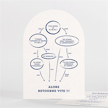 Faire-part mariage allez viens ! arche
