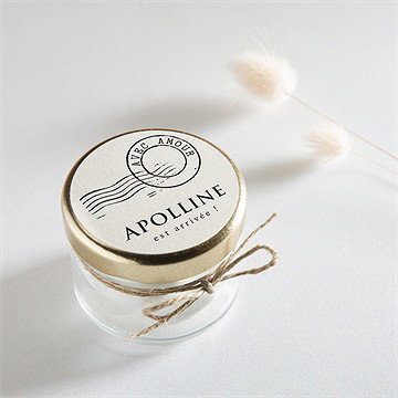 Sticker naissance télégramme picto - Mise en situation