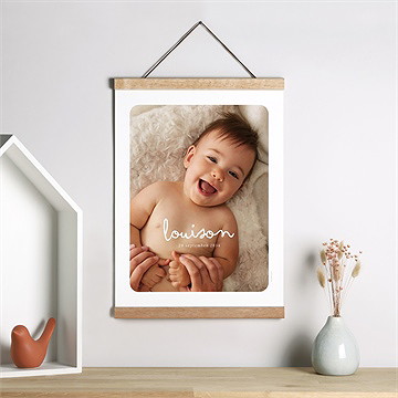 Affiche naissance grand bonheur - Mise en situation