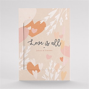 Faire-part mariage love is all