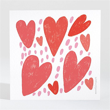 Carton réponse mariage coeurs - Dos du carton