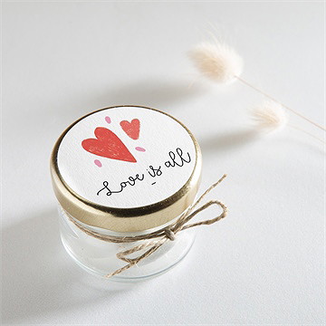 Sticker mariage coeurs - Mise en situation