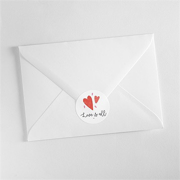 Sticker mariage coeurs - Mise en situation