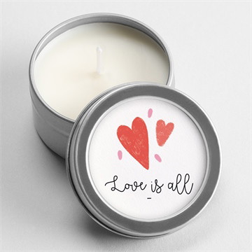 Bougie mariage coeurs argent