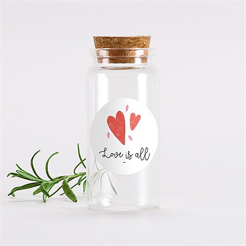 Mignonette mariage coeurs sticker