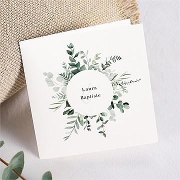 Faire-part mariage végétal