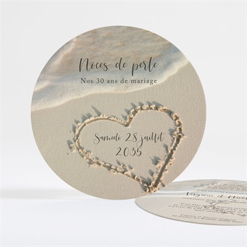 Invitation anniversaire de mariage sous le soleil rond