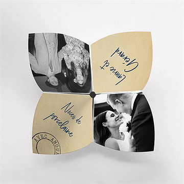 Invitation anniversaire de mariage 20 ans de bonheur cocotte - Vue du dessus