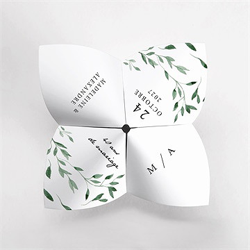 Invitation anniversaire de mariage douceurs végétales cocotte - Vue du dessus