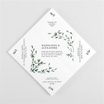 Invitation anniversaire de mariage douceurs végétales cocotte - Intérieur de la cocotte pliée