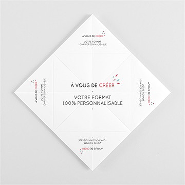 Invitation anniversaire de mariage 100% création cocotte ! - Intérieur de la cocotte pliée