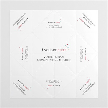 Invitation anniversaire de mariage 100% création cocotte ! - Intérieur de la cocotte dépliée