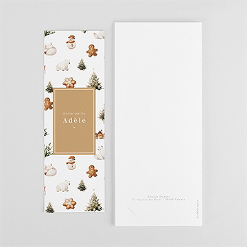 Faire-part naissance noël - Dos du faire-part