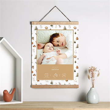 Affiche naissance noël - Mise en situation