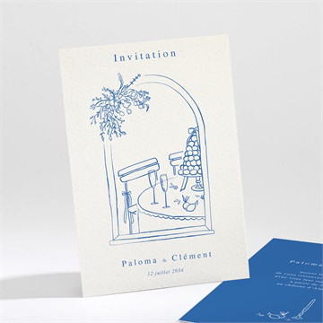 Carton d'invitation mariage dolce vita