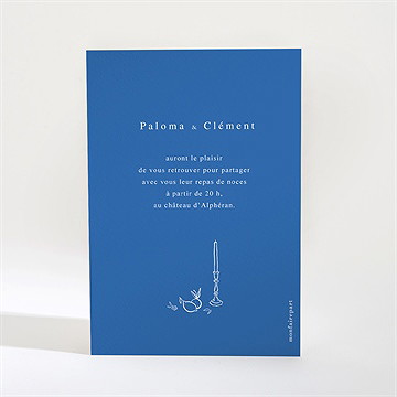 Carton d'invitation mariage dolce vita - Dos du carton