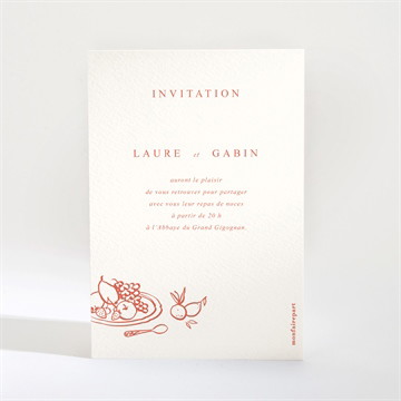 Carton d'invitation mariage a l'italienne