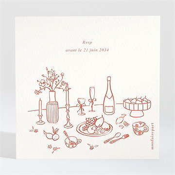 Carton réponse mariage a l'italienne - Dos du carton