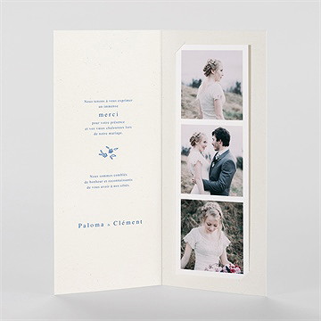 Remerciement mariage dolce vita - Intérieur du faire-part