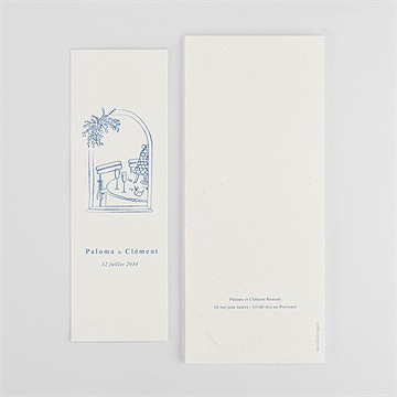 Remerciement mariage dolce vita - Dos du faire-part