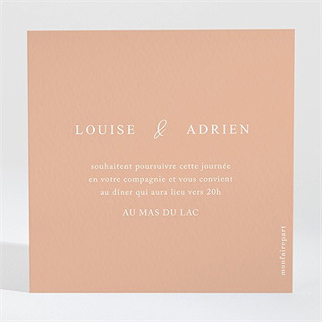 Carton d'invitation mariage bel éclat