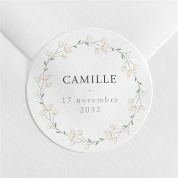 Sticker naissance multiphoto fleuri plié