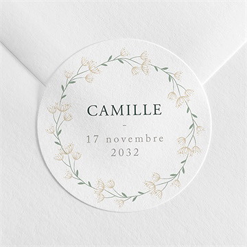 Sticker naissance multiphoto fleuri