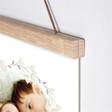 Affiche naissance multiphoto fleuri - Détail de l'affiche