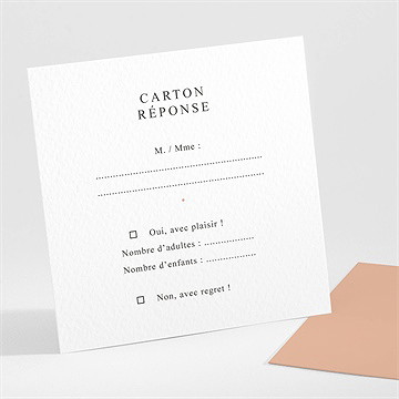 Carton réponse mariage bel éclat