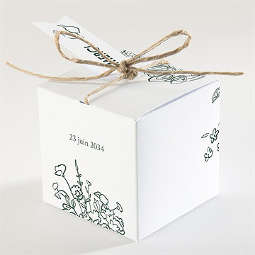 Boîte de dragées mariage pas le choix - Dos de la boîte