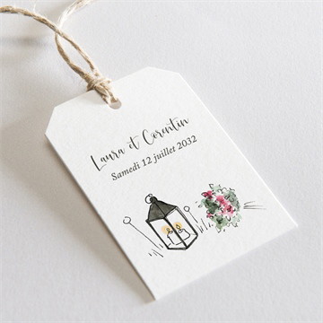 Etiquette mariage jolie devinette pochette duo