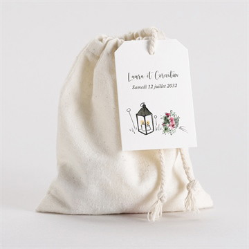 Pochon mariage  jolie devinette pochette duo