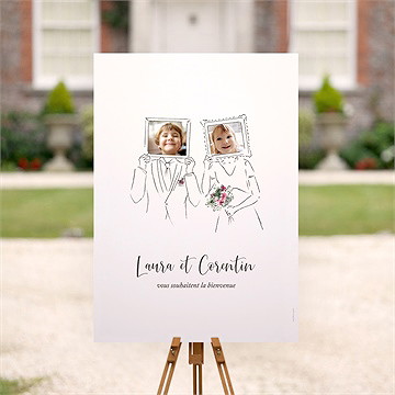 Panneau bienvenue jolie devinette - Mise en situation