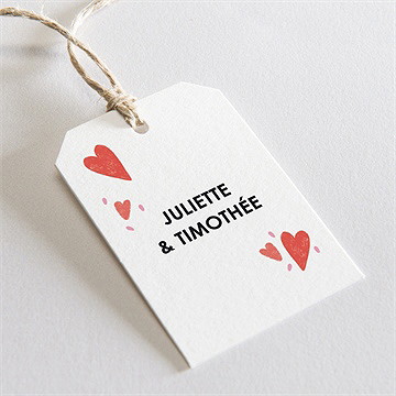 Etiquette mariage coeurs