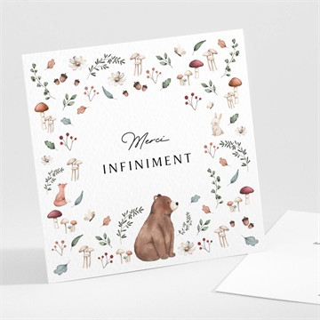 Remerciement naissance forêt d'automne