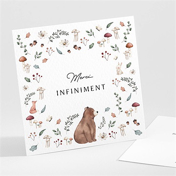 Remerciement naissance forêt d'automne