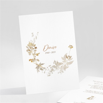 Faire-part décès douceur d'automne