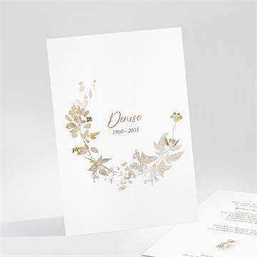 Faire-part décès douceur d'automne