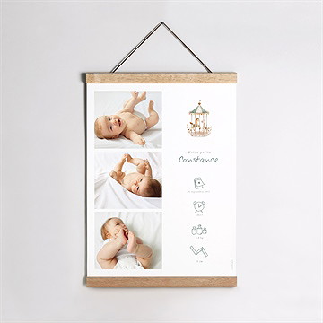 Affiche naissance petit carrousel