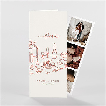 Faire-part mariage a l'italienne photomaton